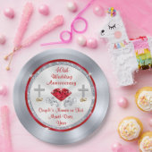 Atemberaubender Rubin-40. Pappteller (Party)