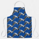 Atemberaubender Ruderschädel-Gullvogel im Flug Schürze (Vorderseite)