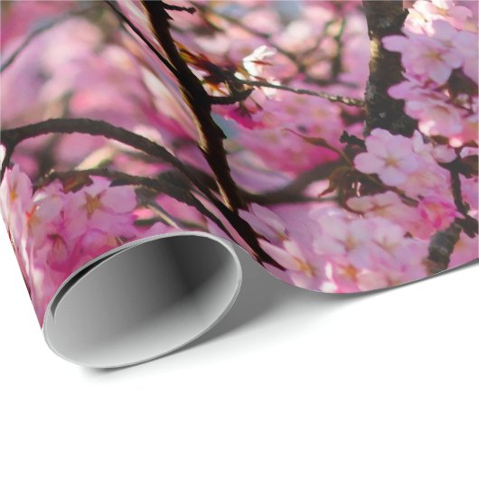 Atemberaubender Sakura-Baum in rosa Blüte Geschenkpapier (Rolleneckpunkt)