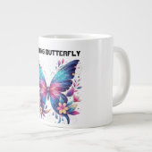 atemberaubender Schmetterling Jumbo-Tasse (Vorderseite Rechts)