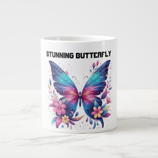 atemberaubender Schmetterling Jumbo-Tasse (Vorderseite)