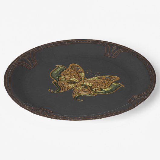 Atemberaubender Schmetterling Pappteller (Schrägansicht)