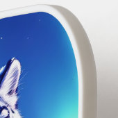 Atemberaubender Schneeleopard auf dem Felsen Pickleball Schläger (Linke Seite)