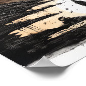 Atemberaubender Schwarzer Tinte Zeichnend amerikan Poster (Ecke)