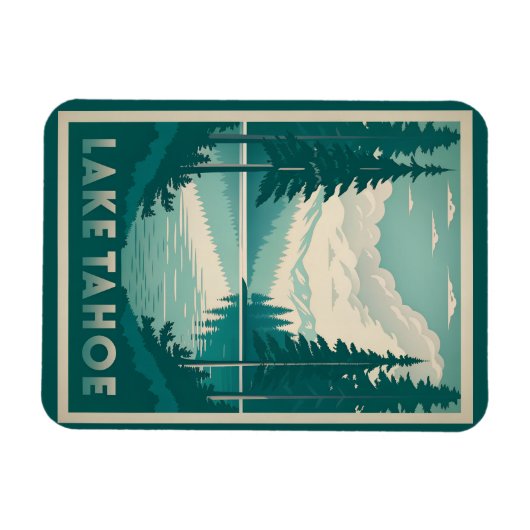 Atemberaubender See Tahoe Magnet (Horizontal)