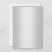 ATEMBERAUBENDER SILBER- UND LILA BLUMENPATTER GEBU EINLADUNG (Rückseite)