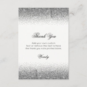 Atemberaubender silberner Heels, danke Karten