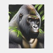 Atemberaubender Silver Back Gorilla - Jungle King Fleecedecke (Vorderseite)