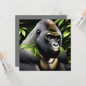 Atemberaubender Silver Back Gorilla - Jungle King Karte (Vorderseite/Rückseite Beispiel)