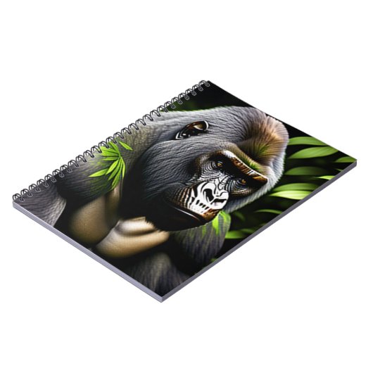 Atemberaubender Silver Back Gorilla - Jungle King Notizblock (Linke Seite)