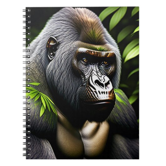Atemberaubender Silver Back Gorilla - Jungle King Notizblock (Vorderseite)