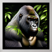 Atemberaubender Silver Back Gorilla - Jungle King Poster (Vorne)