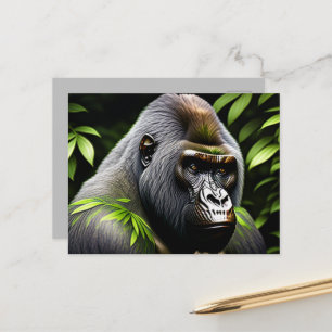 Atemberaubender Silver Back Gorilla - Jungle King Postkarte