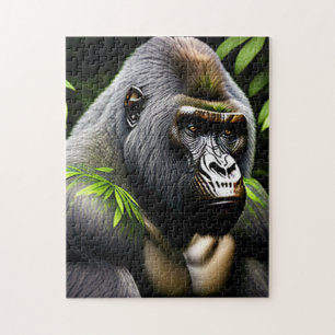 Atemberaubender Silver Back Gorilla - Jungle King Puzzle
