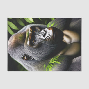 Atemberaubender Silver Back Gorilla - Jungle King Seidenpapier