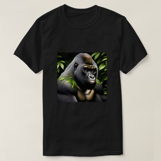 Atemberaubender Silver Back Gorilla - Jungle King T-Shirt (Design vorne)