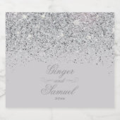 Atemberaubender Silver Glitzer Bierflaschenetikett (Einzelnes Label)