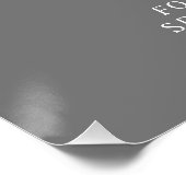 Atemberaubender Silver Glitzer Quinceanera Begrüßu Poster (Ecke)