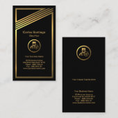 Atemberaubender Slanting-Gold-Streifen-Chauffeur Visitenkarte (Vorne/Hinten)