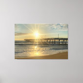Atemberaubender Sonnenaufgang am Virginia Beach Pi Leinwanddruck (Vorderseite)