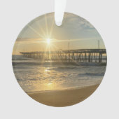 Atemberaubender Sonnenaufgang am Virginia Beach Pi Ornament (Vorderseite)
