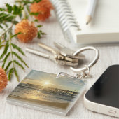 Atemberaubender Sonnenaufgang am Virginia Beach Pi Schlüsselanhänger (Vorderseite rechts)