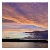 Atemberaubender Sonnenuntergang mit einem Hochglan Poster (Vorderseite)