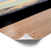Atemberaubender Sonnenuntergang mit einem Hochglan Poster (Ecke)