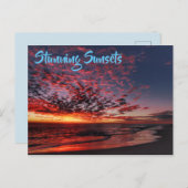 Atemberaubender Sonnenuntergang Postkarte (Vorne/Hinten)