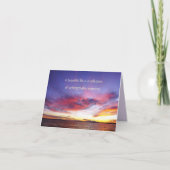 Atemberaubender Sonnenuntergang über dem Meer, Bra Karte (Vorderseite)