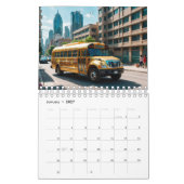 Atemberaubender Sparkling-Schulbus Kalender (Jan 2027)