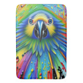 Atemberaubender Spritzer Paint Parrot Badematte (Vorderseite Vertikal)