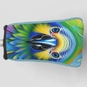 Atemberaubender Spritzer Paint Parrot Golf Headcover (Vorderseite)
