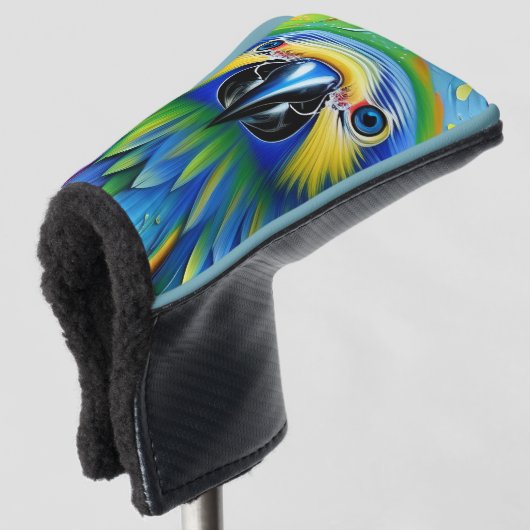 Atemberaubender Spritzer Paint Parrot Golf Headcover (3/4 Vorderseite)