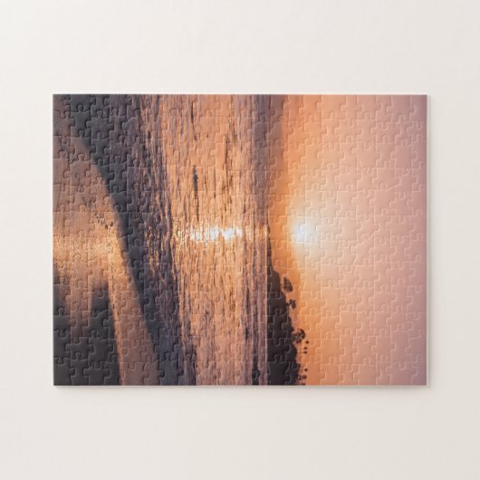 Atemberaubender Strand-Sonnenuntergang Puzzle (Horizontal)