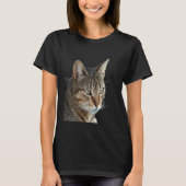 Atemberaubender Tabby Cat Nah Up Portrait Vector T-Shirt (Vorderseite)
