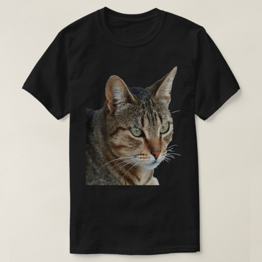 Atemberaubender Tabby Cat Nah Up Portrait Vector T-Shirt (Design vorne)
