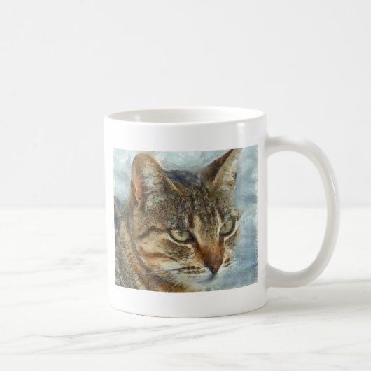 Atemberaubender Tabby-Kat Nah Up Graphit Pencil Po Kaffeetasse (Rechts)