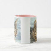 Atemberaubender Tabby-Kat Nah Up Graphit Pencil Po Tasse (Zentrum)