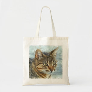Atemberaubender Tabby-Kat Nah Up Graphit Pencil Po Tragetasche
