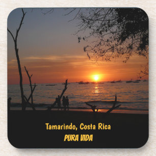 Atemberaubender Tamarindo-Sonnenuntergang Getränkeuntersetzer