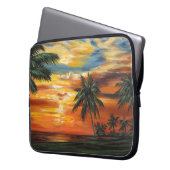 Atemberaubender tropischer Sonnenuntergang Laptopschutzhülle (Vorderseite Links)