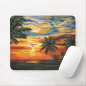 Atemberaubender tropischer Sonnenuntergang Mousepad (Mit Mouse)