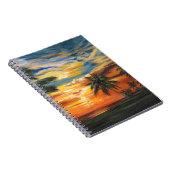 Atemberaubender tropischer Sonnenuntergang Notizblock (Rechte Seite)