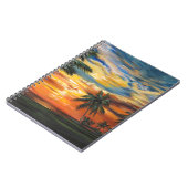 Atemberaubender tropischer Sonnenuntergang Notizblock (Linke Seite)