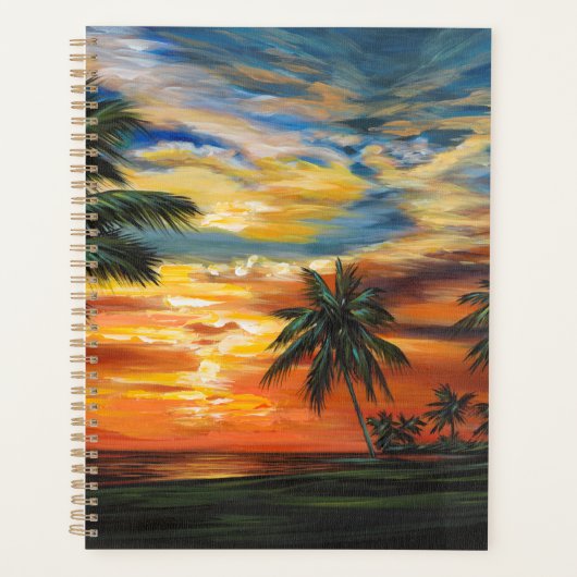 Atemberaubender tropischer Sonnenuntergang Planer (Vorderseite)