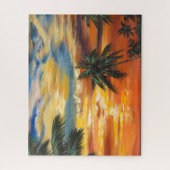 Atemberaubender tropischer Sonnenuntergang Puzzle (Vertikal)