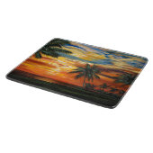 Atemberaubender tropischer Sonnenuntergang Schneidebrett (Ecke)