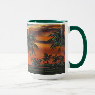 Atemberaubender tropischer Sonnenuntergang Tasse