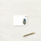 Atemberaubender und schöner dunkler Grüner Bug Post-it Klebezettel (Auf Schreibtisch)